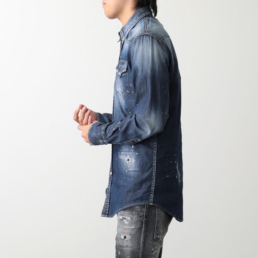 DSQUARED2 ディースクエアード デニムシャツ S71DM0622 S30341 DSQUARED2 ディースクエアード デニムシャツ S71DM0622 S30341