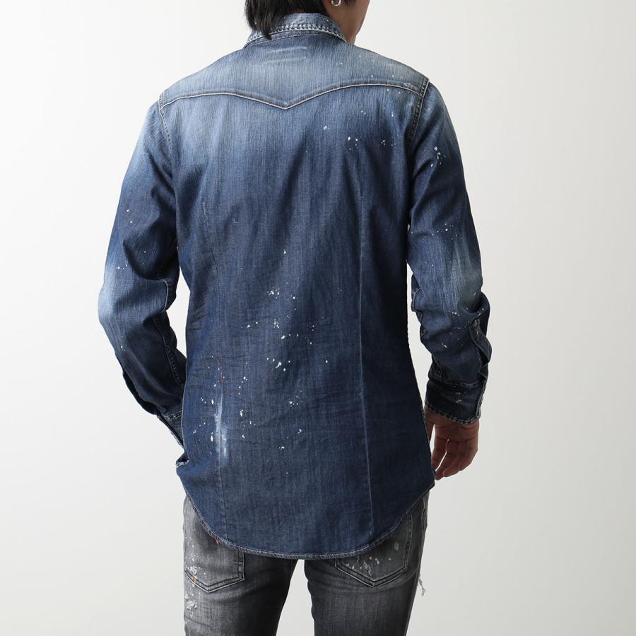 DSQUARED2 ディースクエアード デニムシャツ S71DM0622 S30341 DSQUARED2 ディースクエアード デニムシャツ S71DM0622 S30341
