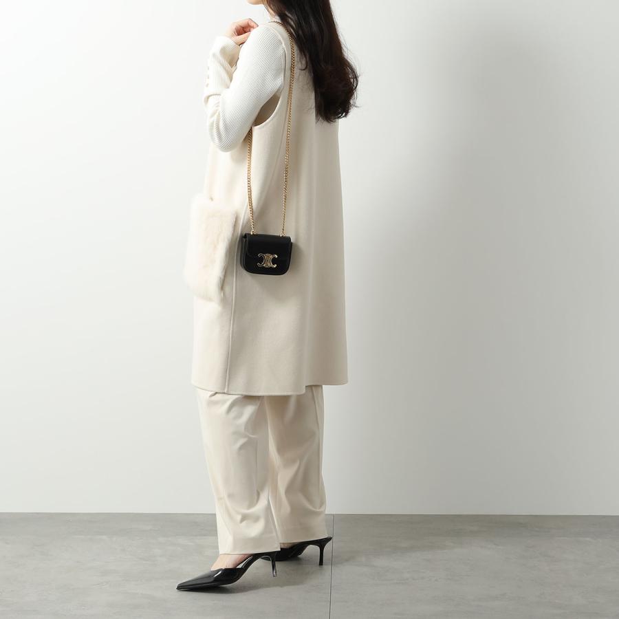 セリーヌ トリオンフ キャンバス×レザー　チェーン ミニショルダーバッグ CELINE - セリーヌ トリオンフ キャンバス×レザー チェーン ミニ