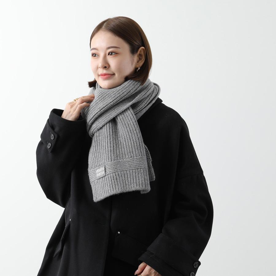 MIUMIU ミュウミュウ マフラー 5FS048 2F8S レディース カシミヤ混  