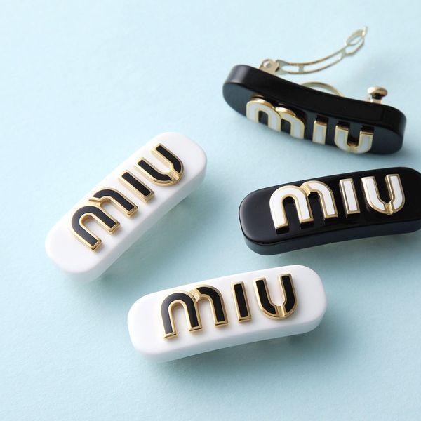 miu miu（ミュウミュウ） バレッタ 5IF072 2F72 レディース 2点セット