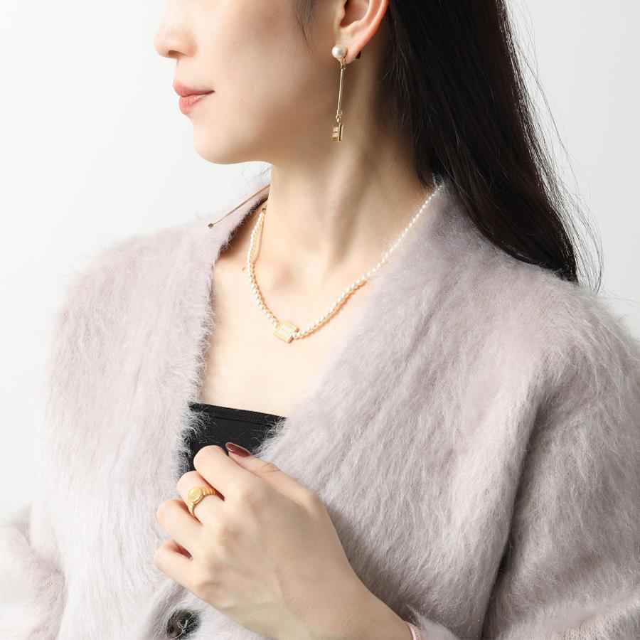 miu miu（ミュウミュウ） ピアス 5IO069 2F89 レディース パール ロゴ