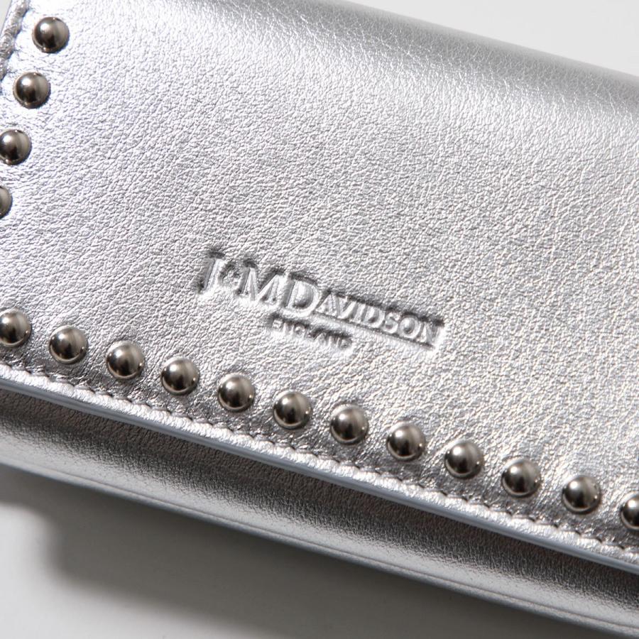 J&M DAVIDSON 三つ折り財布 ミニ財布 スタッズ シルバー レザー J&M Davidson（J＆Mデヴィッドソン） 三つ折り財布 FOLD WALLET WITH