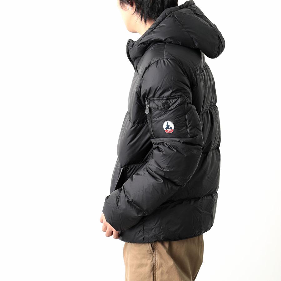 美品　JOTT フード付き ブラックダウンジャケット JOTT（ジョット） ダウンジャケット JAVA FW22MJAC33 メンズ ナイロン