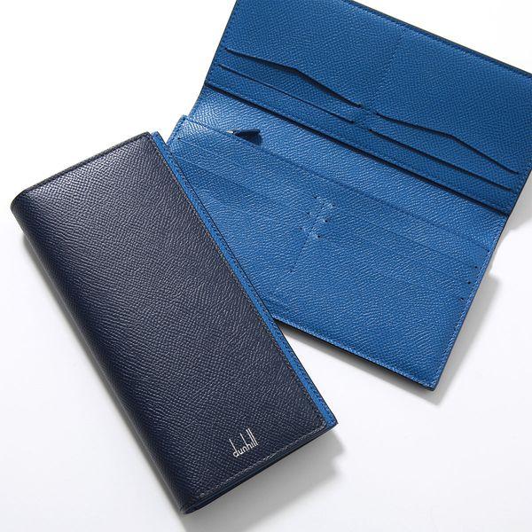 未使用級✨dunhill カドガン 長財布 黒 青 レザー ウォレット dunhill（ダンヒル） 二つ折り長財布 CADOGAN DU18F2100CA メンズ