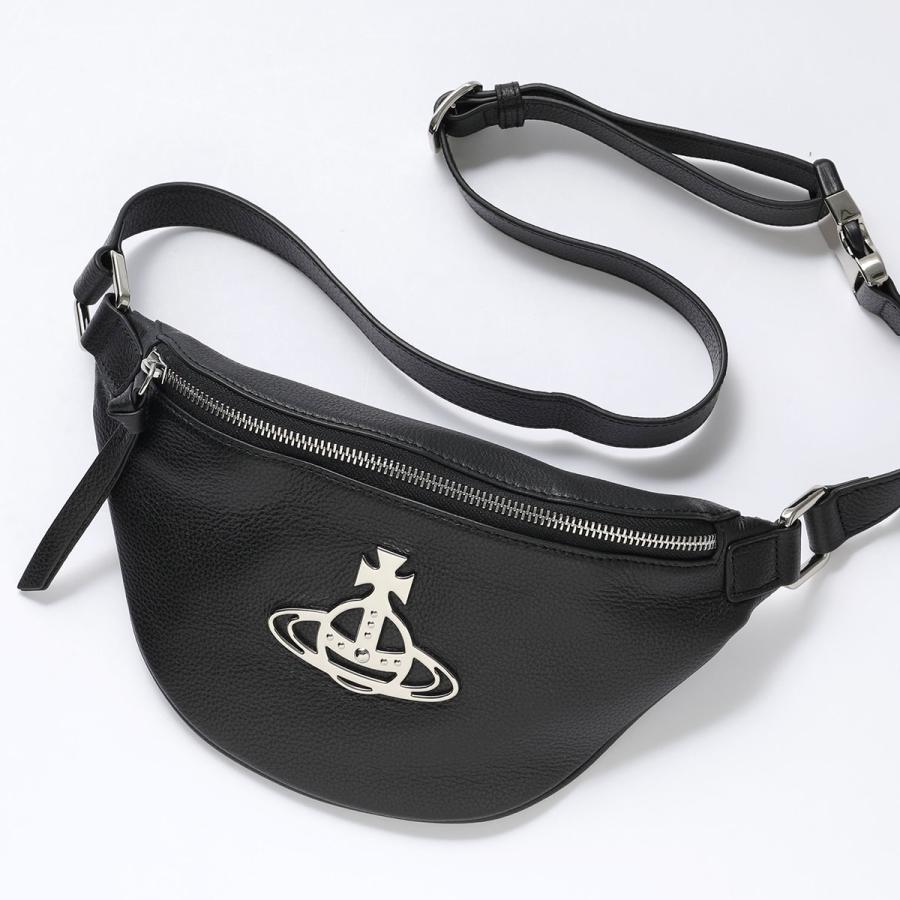 Vivienne Westwood ヴィヴィアンウエストウッド ボディバッグ HILDA SMALL BUM BAG 43070028U L001J レディース メンズ ベルトバッグ 鞄 N401/BLACK｜s-musee｜05