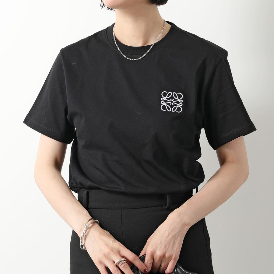 LOEWE ロエベ Tシャツ H526Y22X75 レディース クルーネック カットソー アナグラム刺繍 コットン レギュラーフィット 半袖 カラー2色｜s-musee｜05