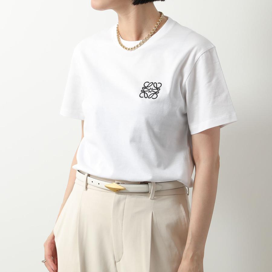 LOEWE ロエベ Tシャツ H526Y22X75 レディース クルーネック カットソー アナグラム刺繍 コットン レギュラーフィット 半袖 カラー2色｜s-musee｜09