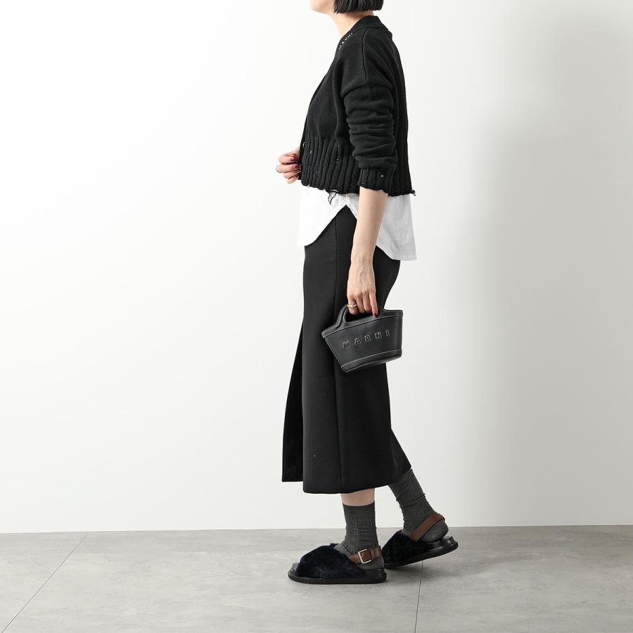 MARNI ボア ミュール スリッポン　BLACK MARNI マルニ カーフヘア ファーミュール スリッポン ブラック