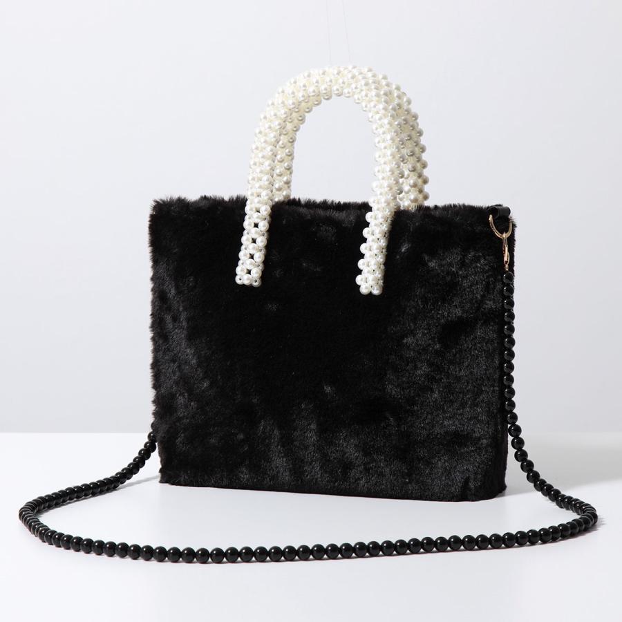 Sister Jane シスタージェーン ハンドバッグ Sunstone Faux Fur Bag BG006 レディース ファー ポリウレタン  パール ショルダーバッグ 鞄 Coal-Black｜s-musee｜07