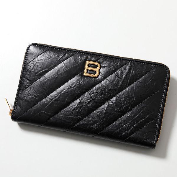 BALENCIAGA バレンシアガ BBロゴ ラウンドファスナー 二つ折り長財布