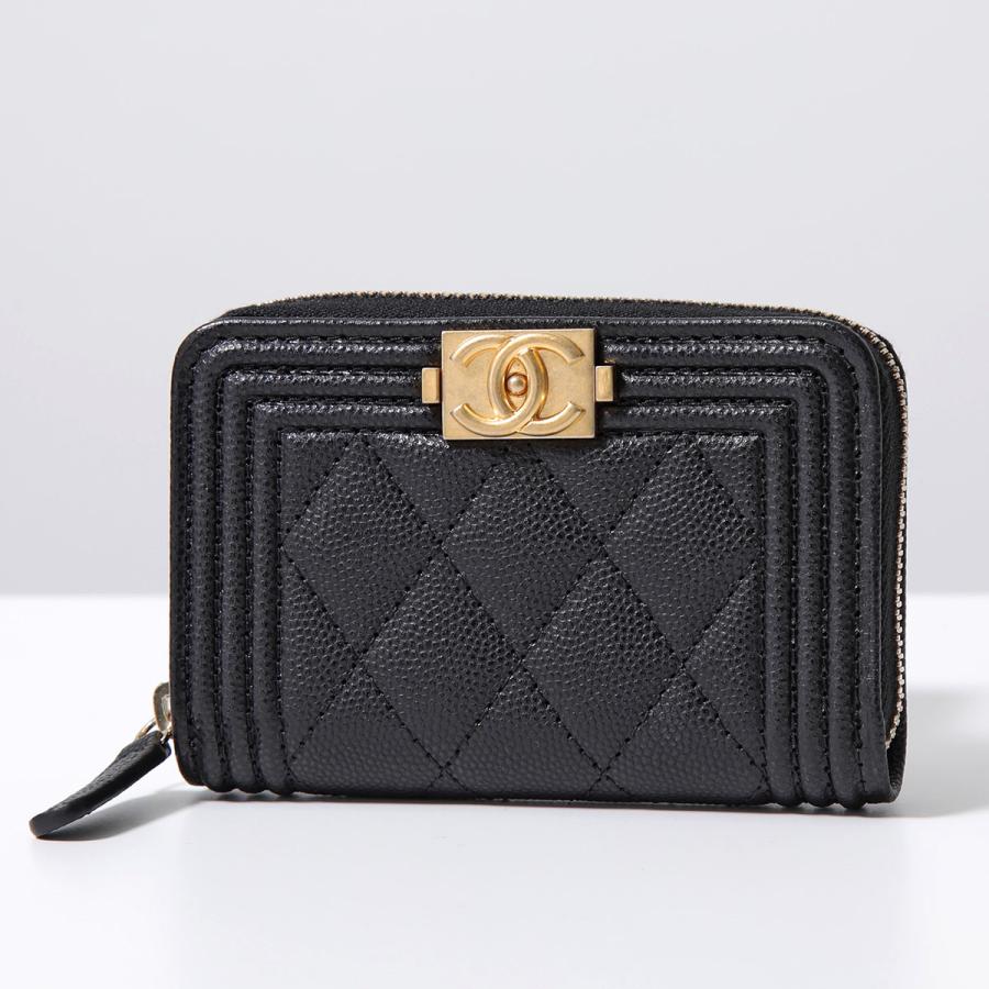 CHANEL シャネル コインケース BOY CHANEL ボーイシャネル A80602 B01489 B01490 94305 ココマーク CC キャビアスキン カードケース ミニ財布 カラー2色｜s-musee｜05