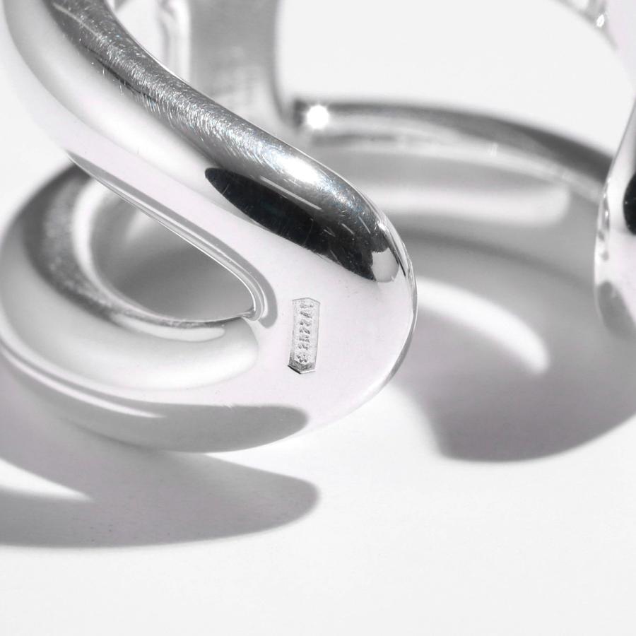 HERMES エルメス リング オスモズ Bague Osmos PM H102539B メンズ オープン Hロゴ 指輪 silver925 SV シルバーの画像
