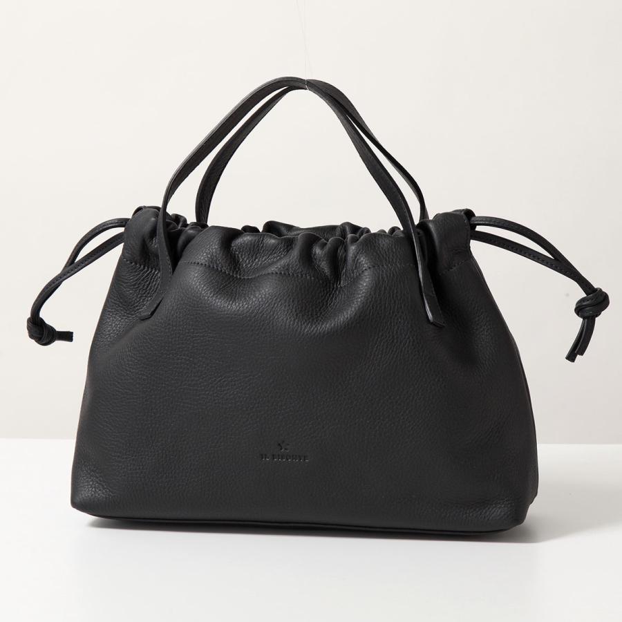 イルビゾンテ　黒レザーハンドバッグ 金具付き 5432400114 ハンドバッグ - IL BISONTE(イルビゾンテ)神戸店オンライン