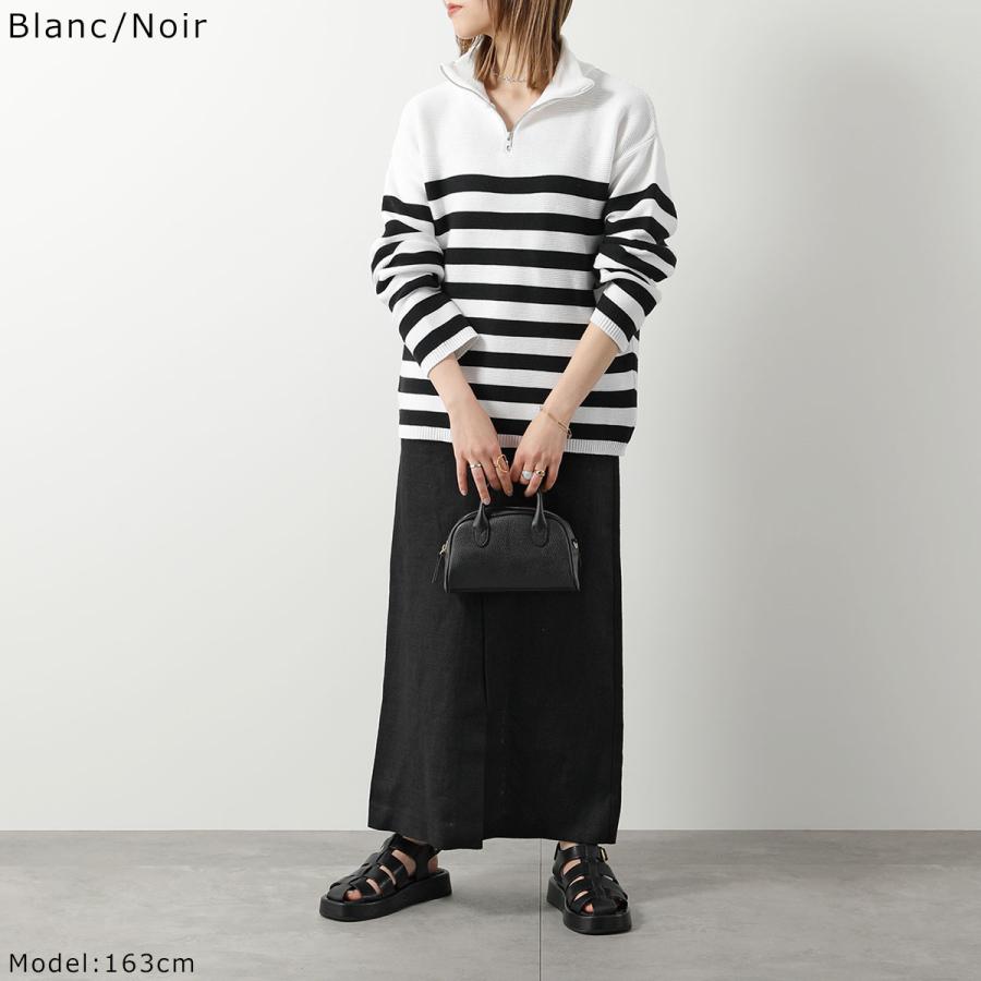 未使用TRICOTS JEAN MARCジップボーダーセーター　ブラック TRICOTS JEAN MARC（トリコットジーンマルク）の「【TRICOTS JEAN MARC