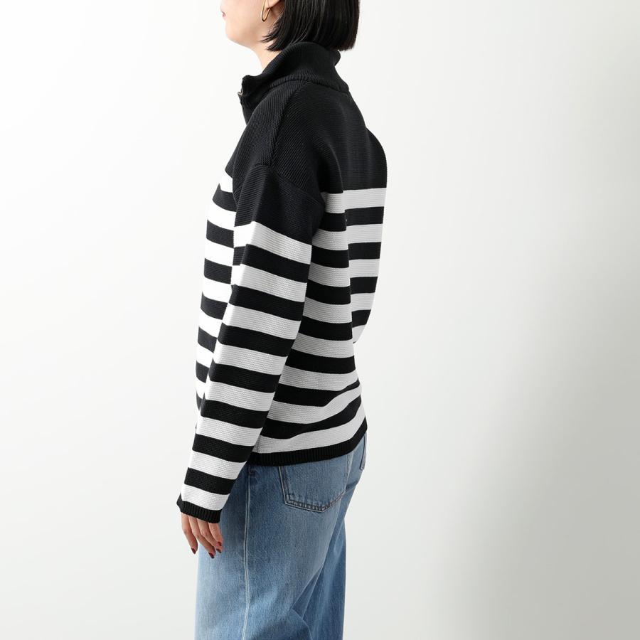 未使用TRICOTS JEAN MARCジップボーダーセーター　ブラック TRICOTS JEAN MARC（トリコットジーンマルク）の「【TRICOTS JEAN MARC