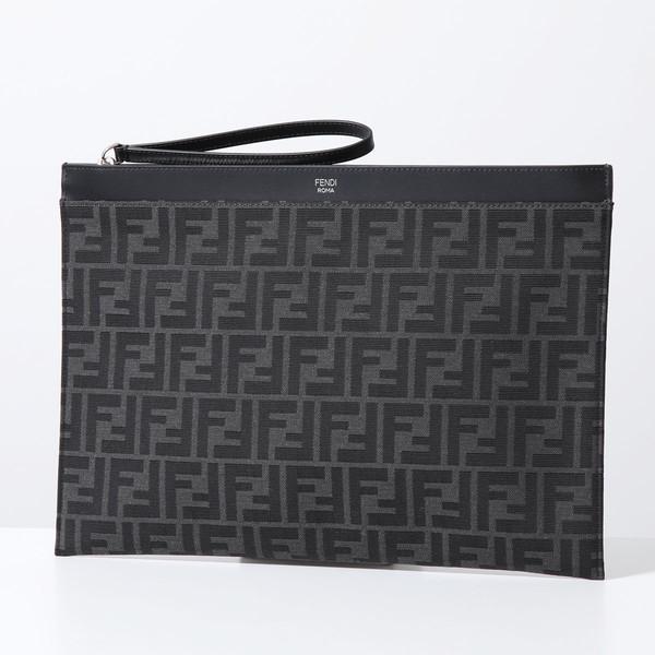 FENDI ズッカ柄 シースルー クラッチバッグ FENDI（フェンディ） クラッチバッグ 7N0135 AFBV メンズ FFロゴ