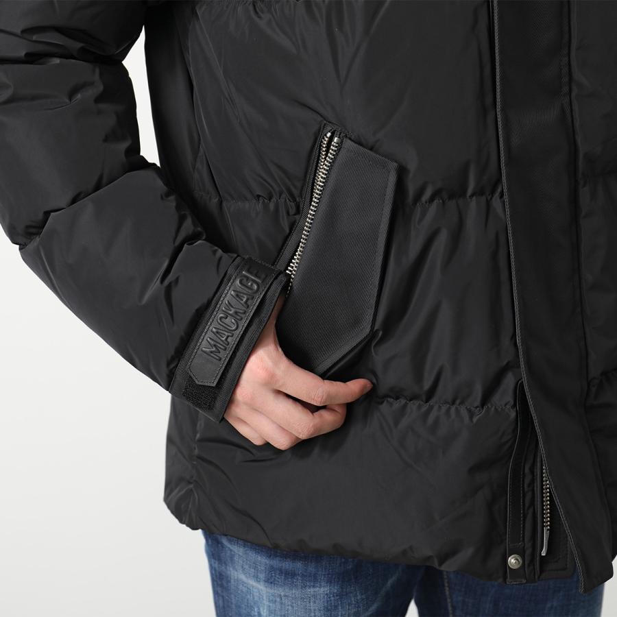 MACKAGE マッカージュ ダウンジャケット RILEY ライリー メンズ フード付き ブルゾン 撥水 ムートン ボア Black | Mackage | 09