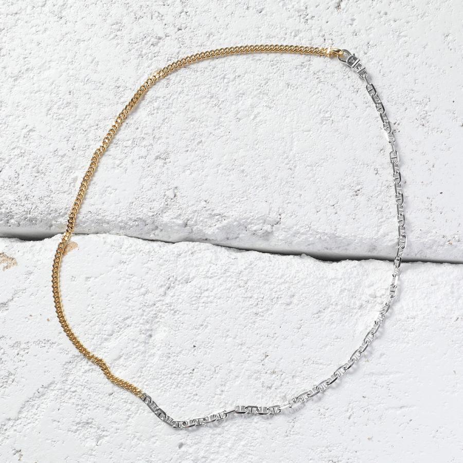 TOMWOOD トムウッド ネックレス Rue Chain Duo 18inch 101233 レディース メンズ チェーン アクセサリー シルバー＋ゴールドの画像