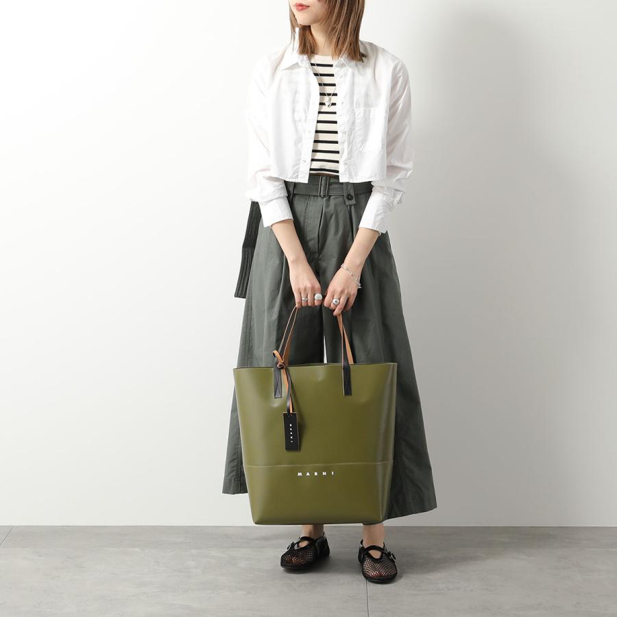MARNI マルニ トートバッグ SHMQ0037A1 SHMQ0037Q5 P5769 メンズ オープンショッパー ロゴプリント ロゴレザータグ 鞄 カラー5色の画像