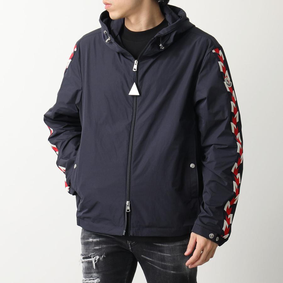 MONCLER モンクレール ブルゾン MOYSE モイース 1A00047 54A91 メンズ  ジップアップジャケット ナイロン フード付き アイコンパッチ カラー2色｜s-musee｜05