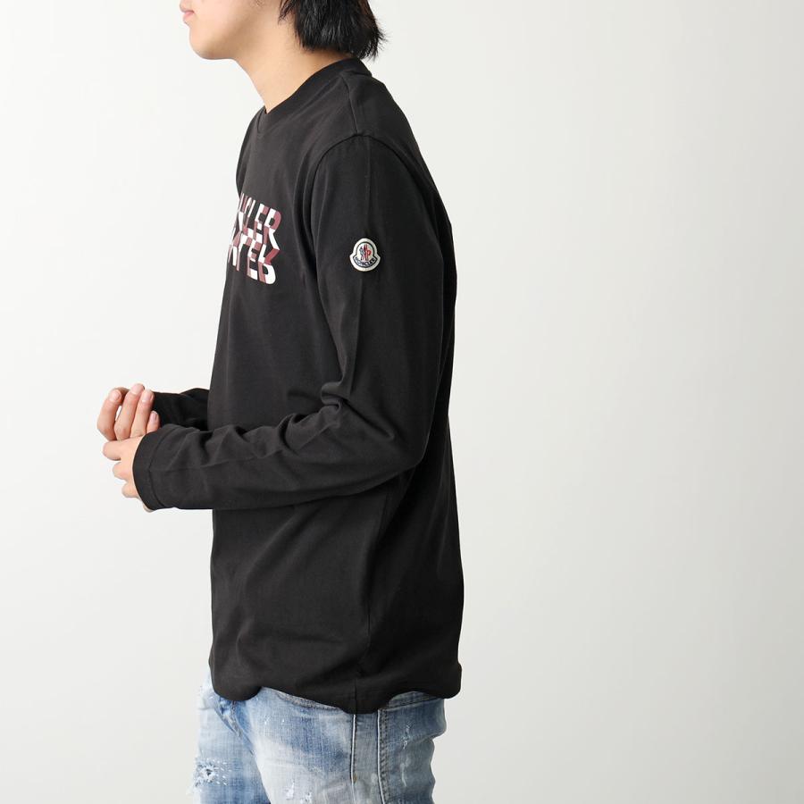 MONCLER モンクレール Tシャツ 8D00009 8390T メンズ 長袖 カットソー ロゴT コットン クルーネック 999｜s-musee｜04