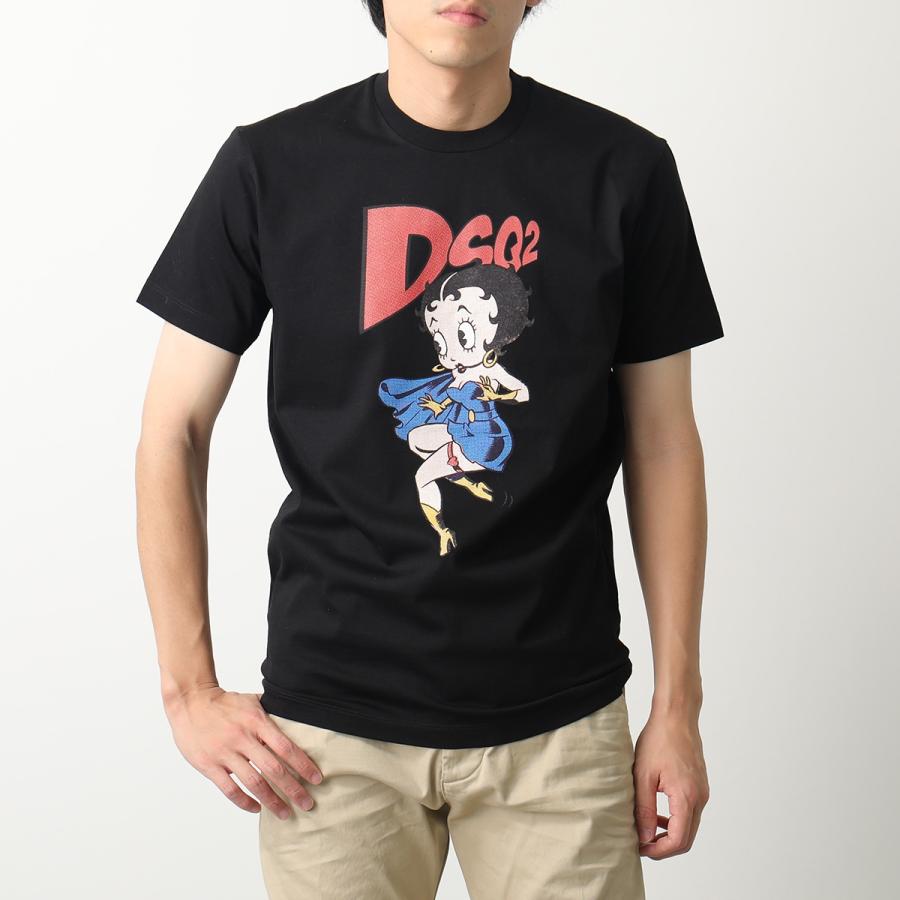 DSQUARED2 ディースクエアード Tシャツ BETTY BOOP COOL FIT T S74GD1269 S23009 メンズ 半袖 コットン クルーネック キャラクタープリント カラー2色｜s-musee｜07
