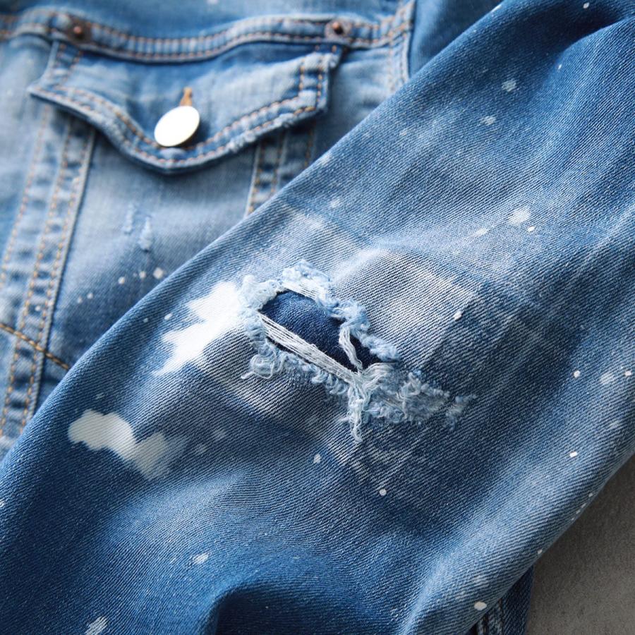 さくDSQUARED2 ダークブルー デニムジャケット DSQUARED2 デニムジャケット gジャン Dark Moody Blues Double