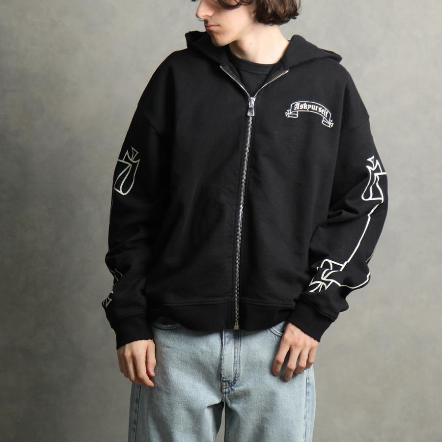 ASKYURSELF アスクユアセルフ パーカー BANNED ZIP HOODIE ASKYURSELF アスクユアセルフ パーカー BANNED ZIP HOODIE