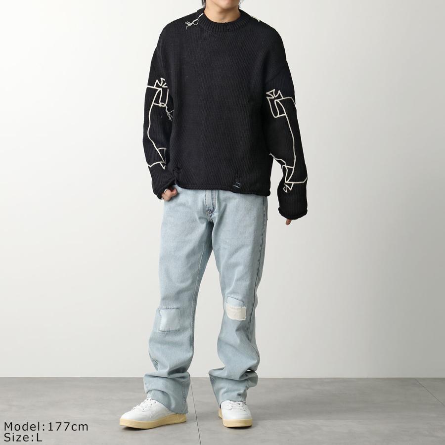 ASKYURSELF アスクユアセルフ ニット REPAIRED BANNED KNIT ASKYURSELF アスクユアセルフ ニット REPAIRED BANNED KNIT