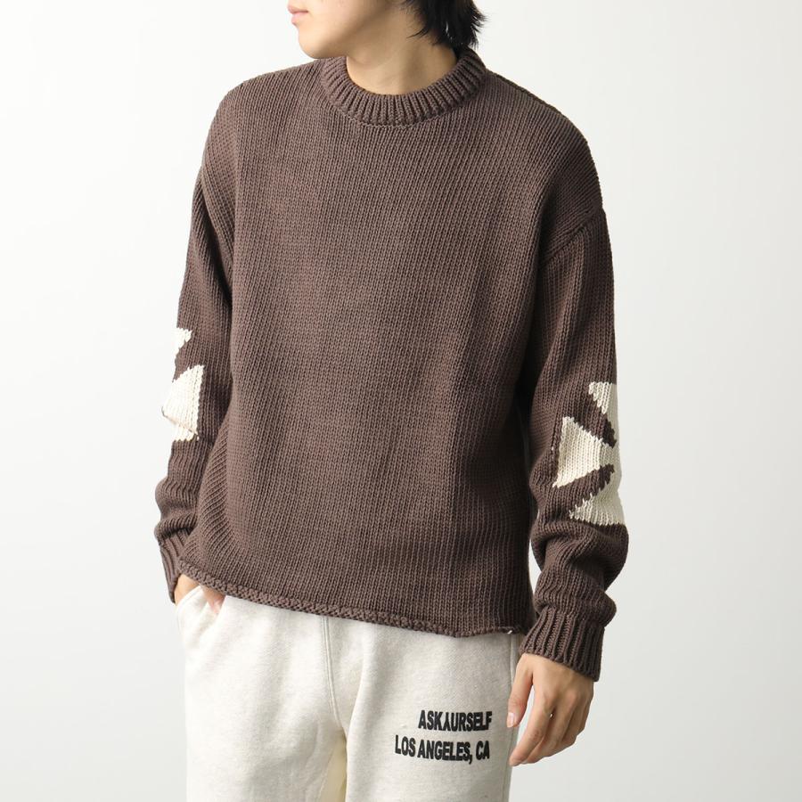 ASKYURSELF アスクユアセルフ ニット CHUNKY CROSS KNIT メンズ ASKYURSELF アスクユアセルフ ニット CHUNKY CROSS KNIT メンズ