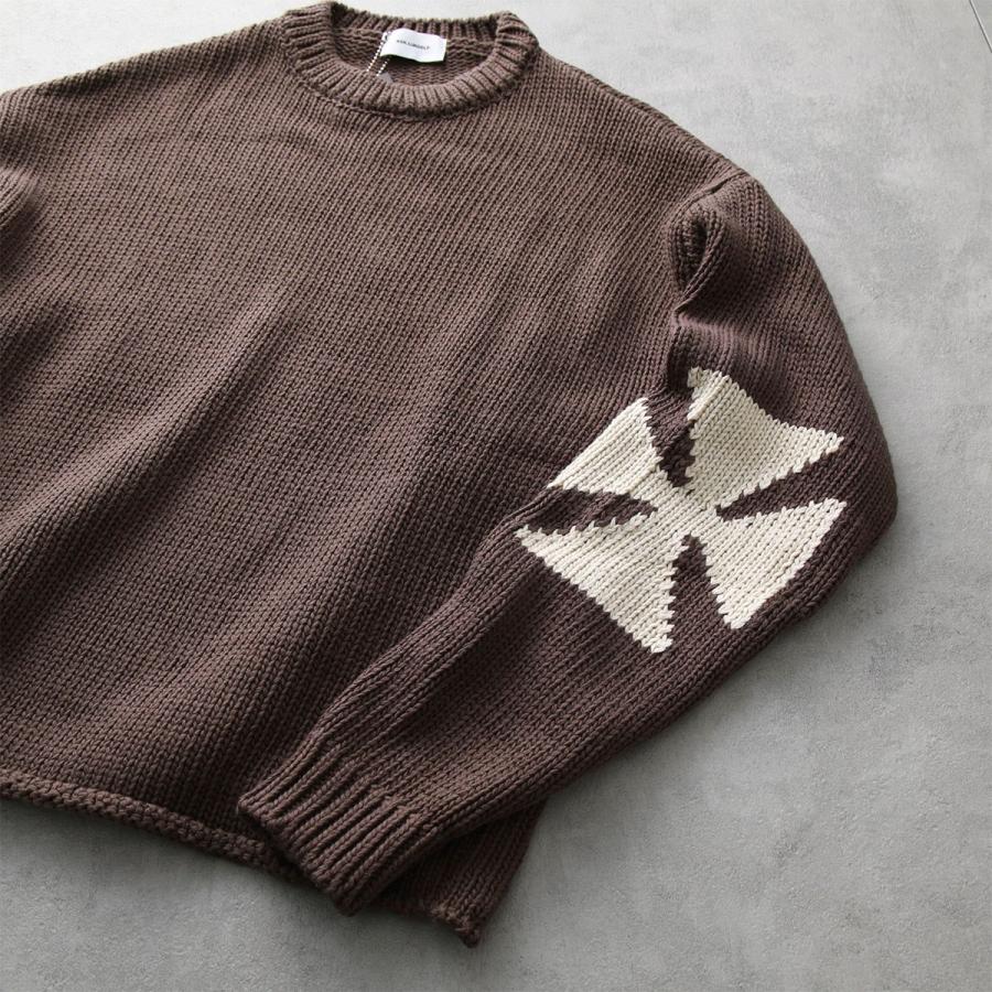 ASKYURSELF アスクユアセルフ ニット CHUNKY CROSS KNIT メンズ ASKYURSELF アスクユアセルフ ニット CHUNKY CROSS KNIT メンズ