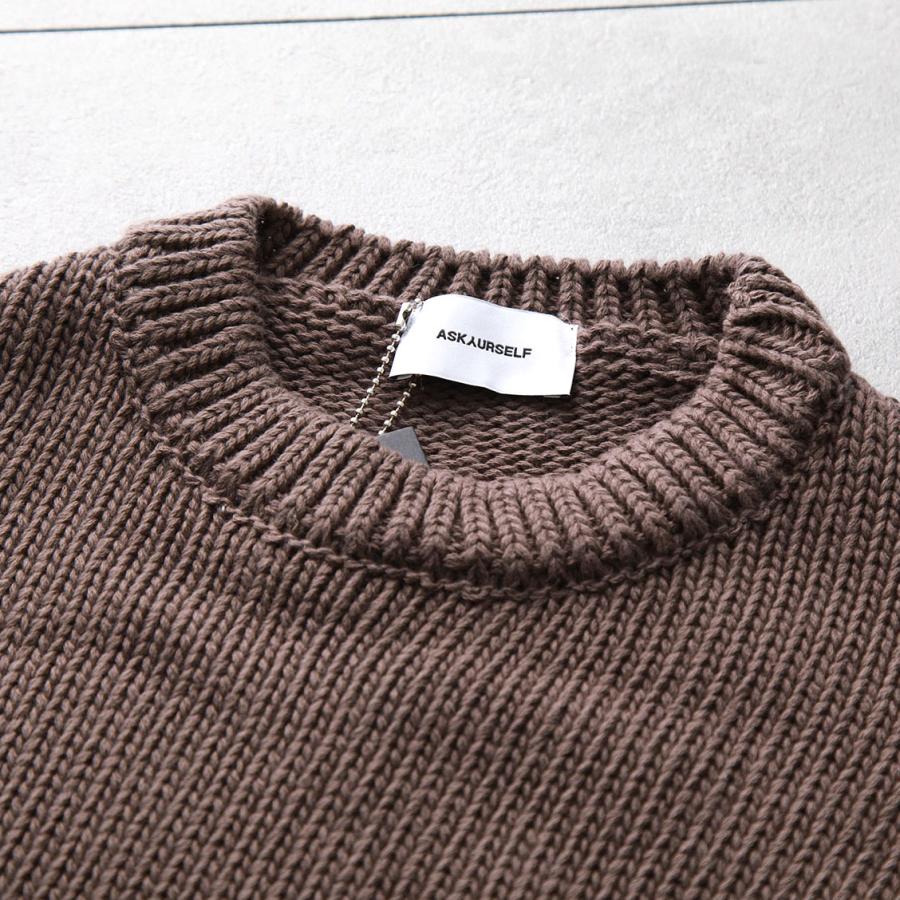 ASKYURSELF アスクユアセルフ ニット CHUNKY CROSS KNIT メンズ ASKYURSELF アスクユアセルフ ニット CHUNKY CROSS KNIT メンズ