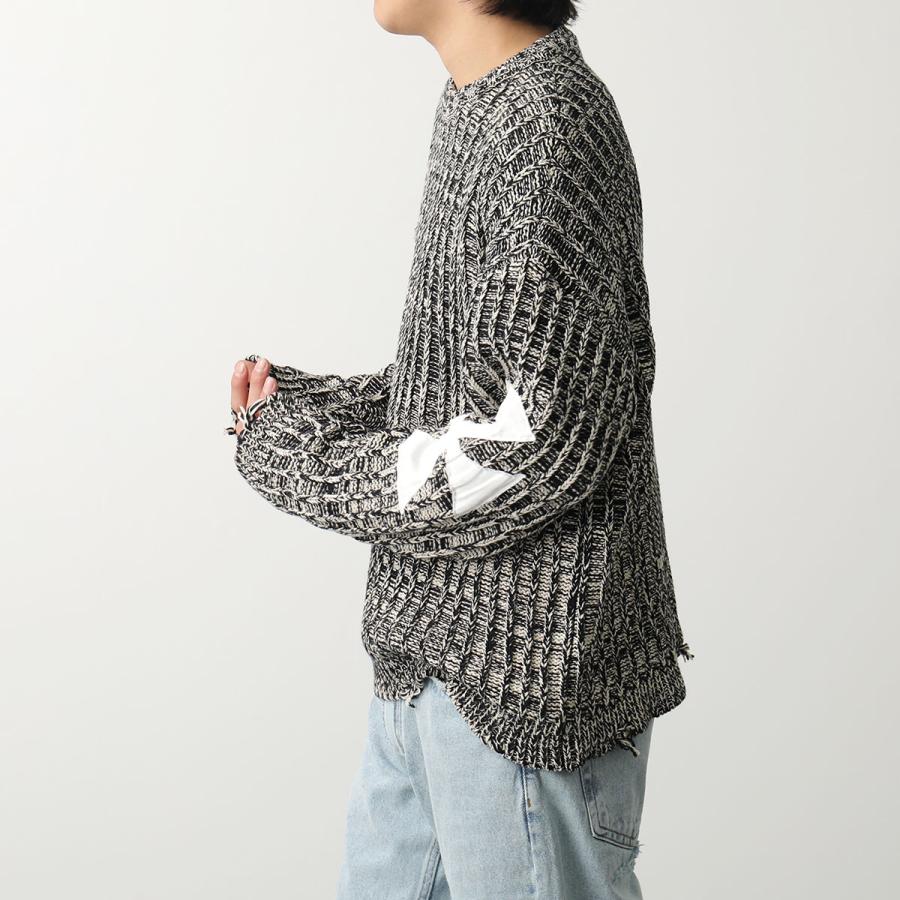 ASKYURSELF アスクユアセルフ ニット CHUNKY GREY MELANGE CROSS ASKYURSELF アスクユアセルフ ニット CHUNKY GREY MELANGE CROSS