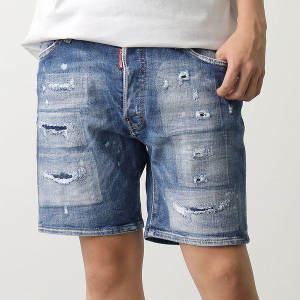 DSQUARED2 ディースクエアード デニムショーツ　ICONロゴハーフパンツ DSQUARED2（ディースクエアード） ハーフパンツ MARINE SHORTS