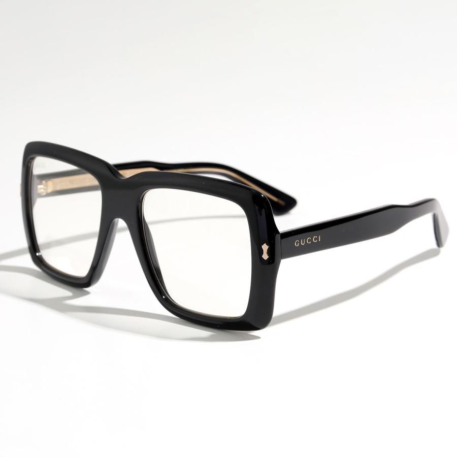 グッチメガネ GUCCI（グッチ） メガネ GG0366S メンズ スクエア型 ロゴ セルフレーム