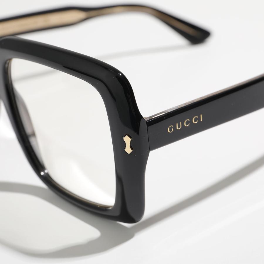 GUCCI（グッチ） メガネ GG0366S メンズ スクエア型 ロゴ セルフレーム