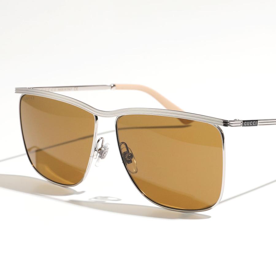 GUCCI（グッチ） サングラス GG0821S レディース スクエア型 ロゴ 細