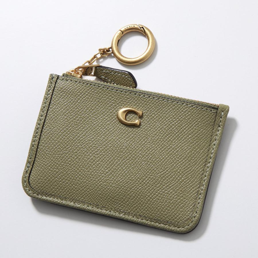 COACH コーチ パスケース MINI ID SKINNY CASE ミニ ID スキニーケース CH810 レディース レザー カードケース キーリング付き カラー4色｜s-musee｜06