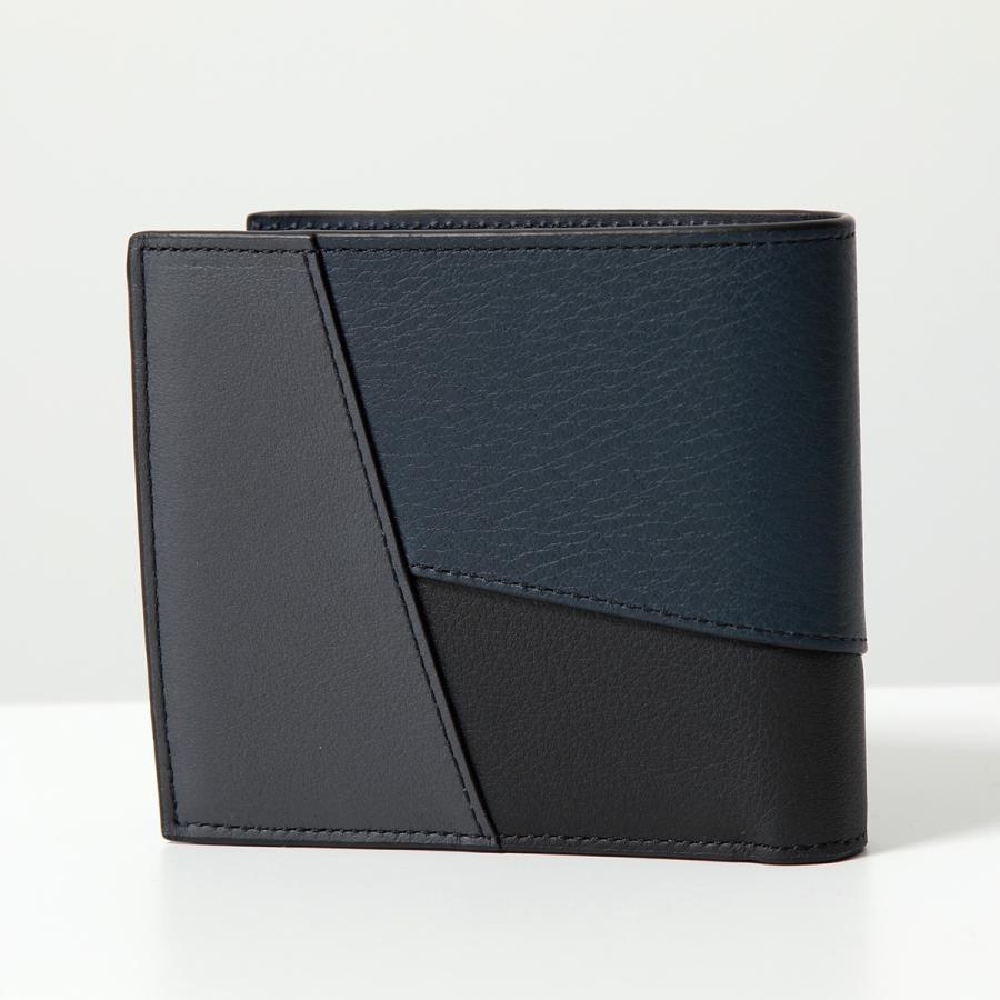 希少✨ロエベ 二つ折り財布 パズル レザー アナグラム ロゴ型押し バイカラー LOEWE（ロエベ） 二つ折り財布 UZZLE BIFOLD パズル バイフォールド