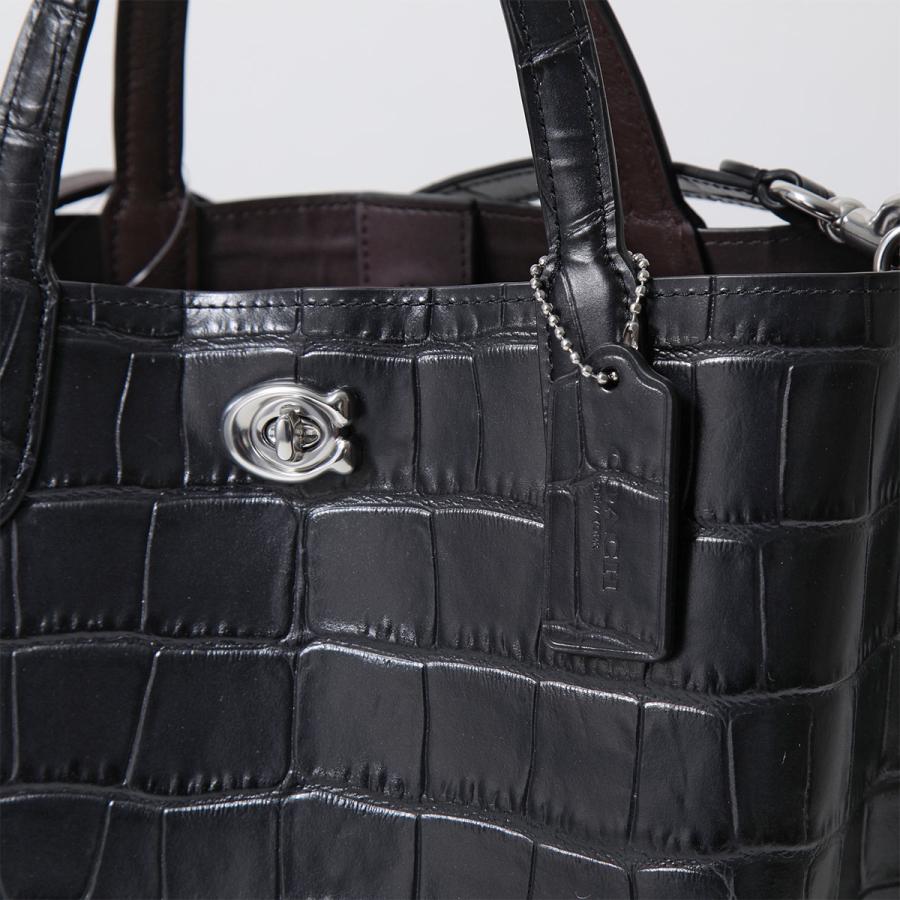 【極美品】コーチ ウィロウ トート 24 エンボス クロコ トートバッグ COACH（コーチ） ショルダーバッグ Willow Tote 24 ウィロウ C8632