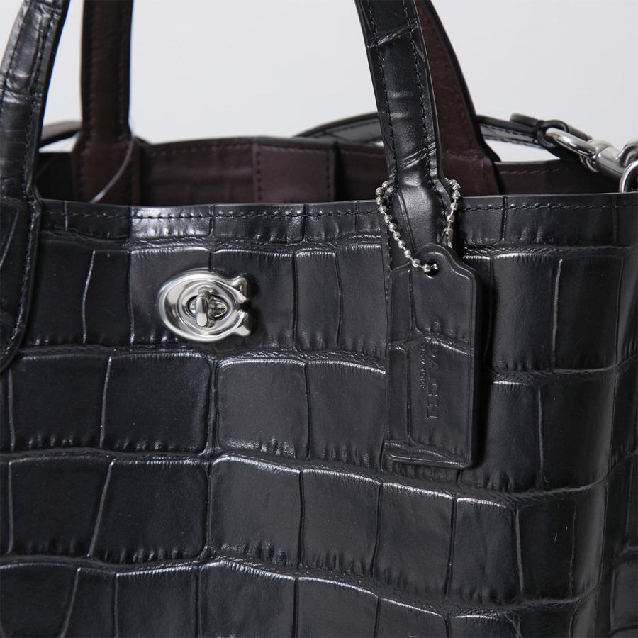 COACH コーチ ショルダーバッグ Willow Tote 24 ウィロウ C8632 レディース クロコダイル型押し レザー ハンドバッグ ミニトート 鞄 カラー2色｜s-musee｜16