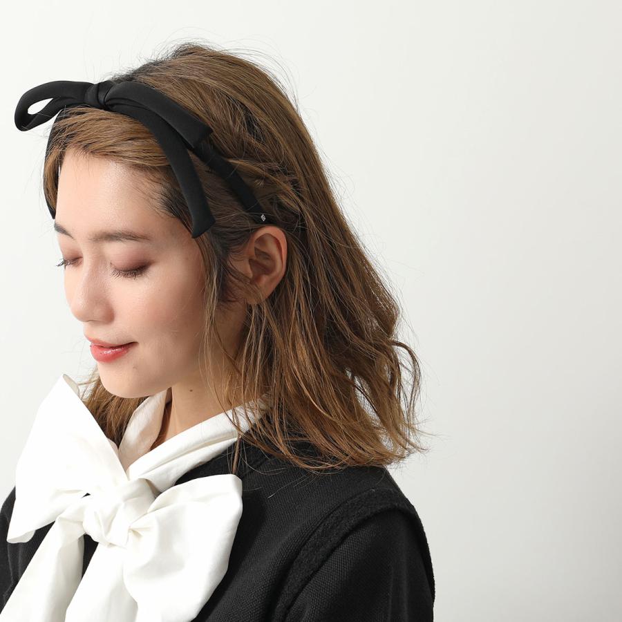 ALEXANDRE DE PARIS ブラックリボン☆カチューシャ☆サテン 【公式通販】
