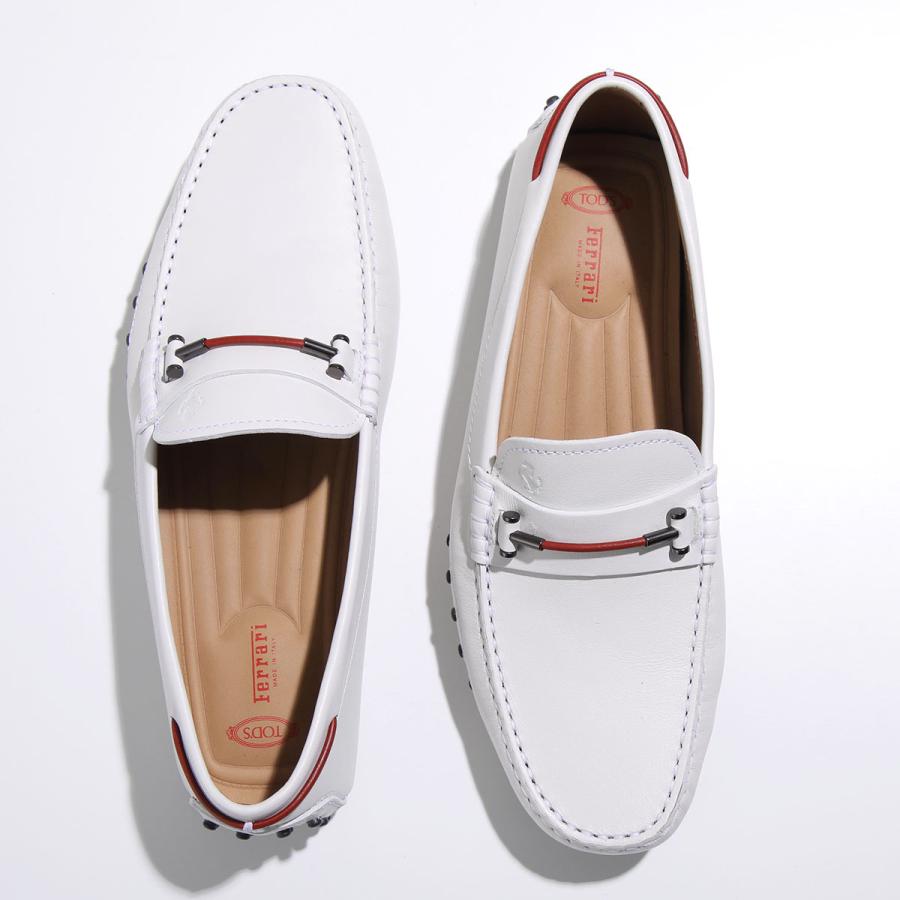 TODS × Ferrari トッズ フェラーリ コラボ ドライビングシューズ GOMMINO ゴンミーニ XRM0EO0BB60BR0 メンズ ローファー 軽量 靴 B001/BIANCO｜s-musee｜05