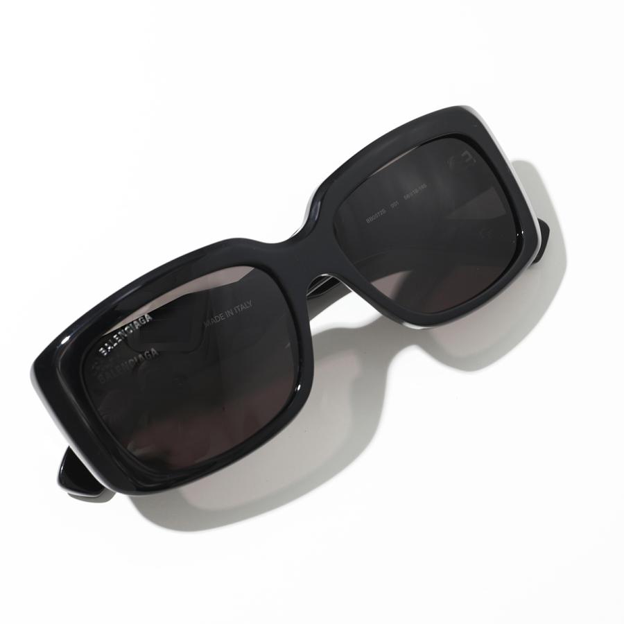 BALENCIAGA バレンシアガ サングラス BB0072S メンズ スクエア型 眼鏡 ロゴ アイウェア 黒縁メガネ 001/Black-Black-Grey｜s-musee｜09