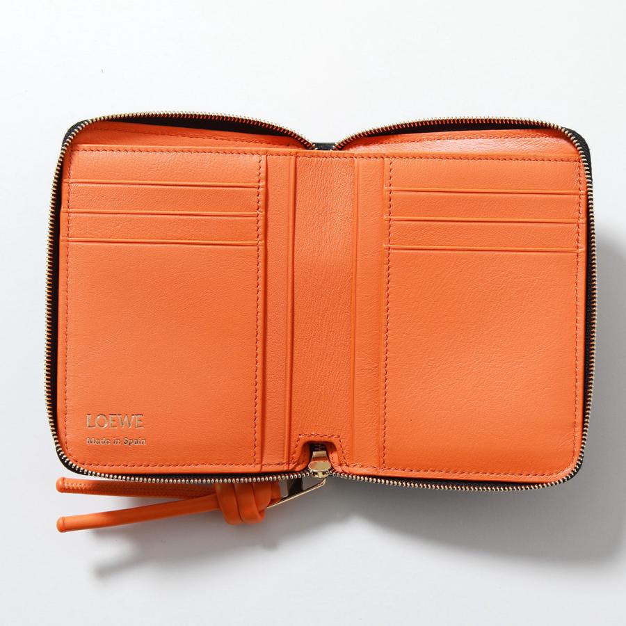 LOEWE ロエベ 二つ折り財布 KNOT COMPACT ZIP AROUND ノット コンパクト CEM1CWZX01 レディース レザー バイカラー ミニ財布 ロゴ カラー5色の画像