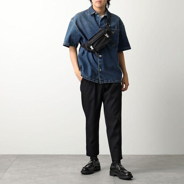PRADA プラダ　RE-NYLON ボディバック 直営店買付】プラダ☆Re Nylon×レザー ボディバッグ☆2VZ092 (PRADA