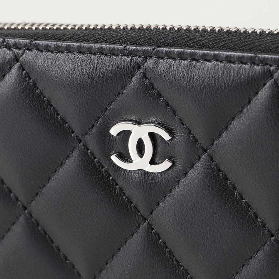 CHANEL ラムスキン　マトラッセ　ケース　カードケース　財布 シャネル CHANEL マトラッセ カードケース ブラック ラムスキン | 質