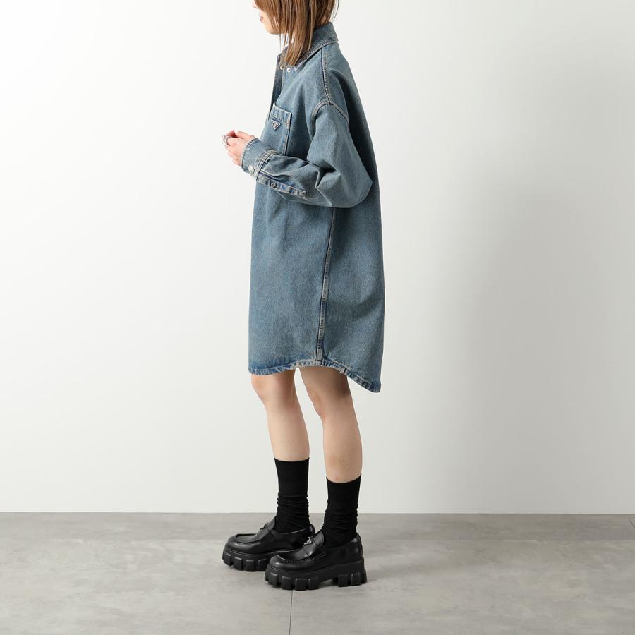PRADA プラダ デニム シャツ GFC036 13Z6 レディース オーバー PRADA プラダ デニム シャツ GFC036 13Z6 レディース オーバー
