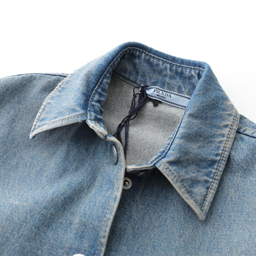 PRADA プラダ デニム シャツ GFC037 13Z6 レディース 半袖 PRADA プラダ デニム シャツ GFC037 13Z6 レディース 半袖